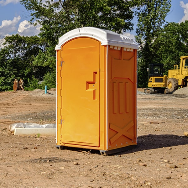 how often are the portable toilets cleaned and serviced during a rental period in Lake Eunice Minnesota